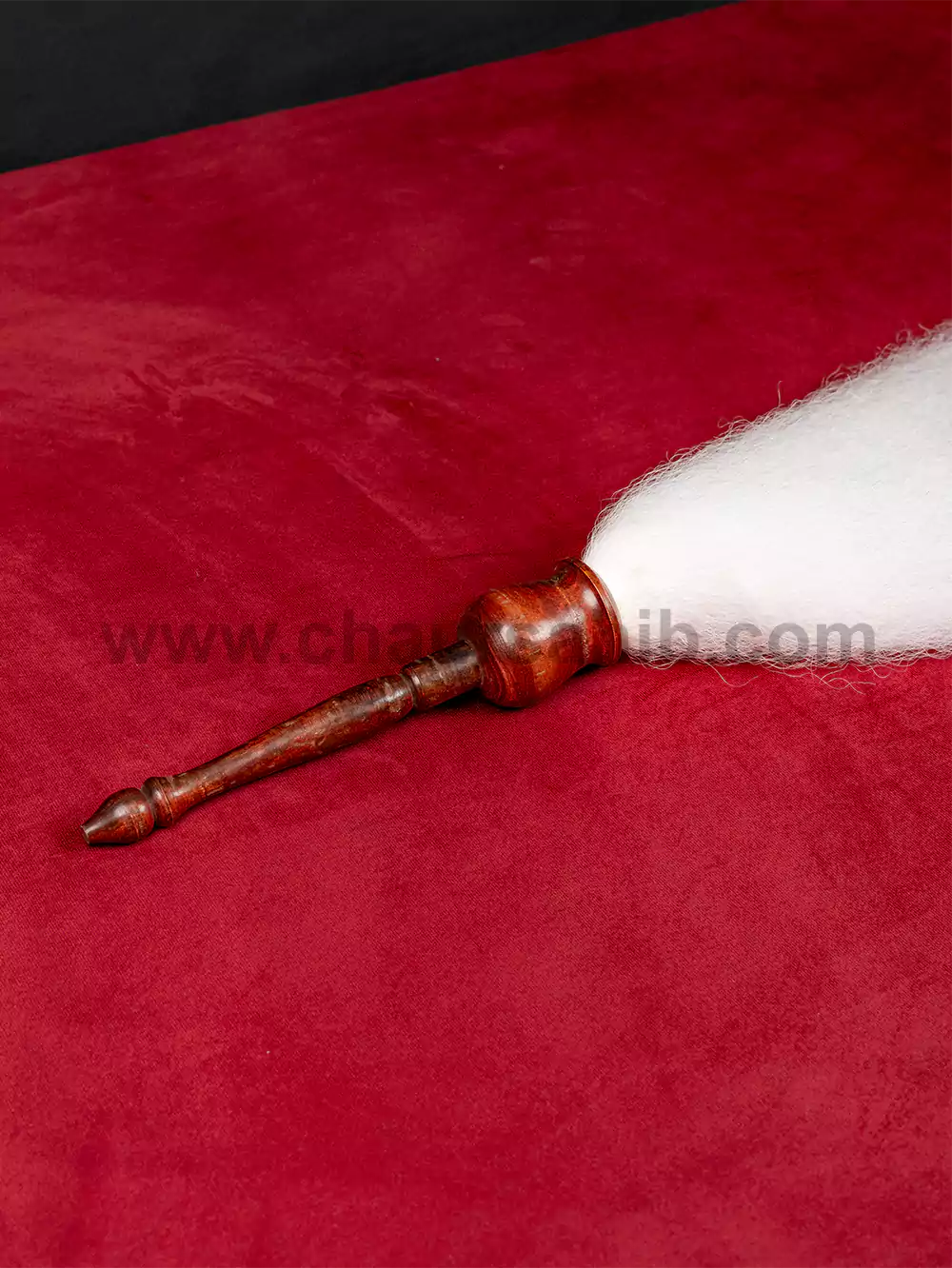 Royal & Premium Wooden Handle Chaur Sahib With Nylon White Hair