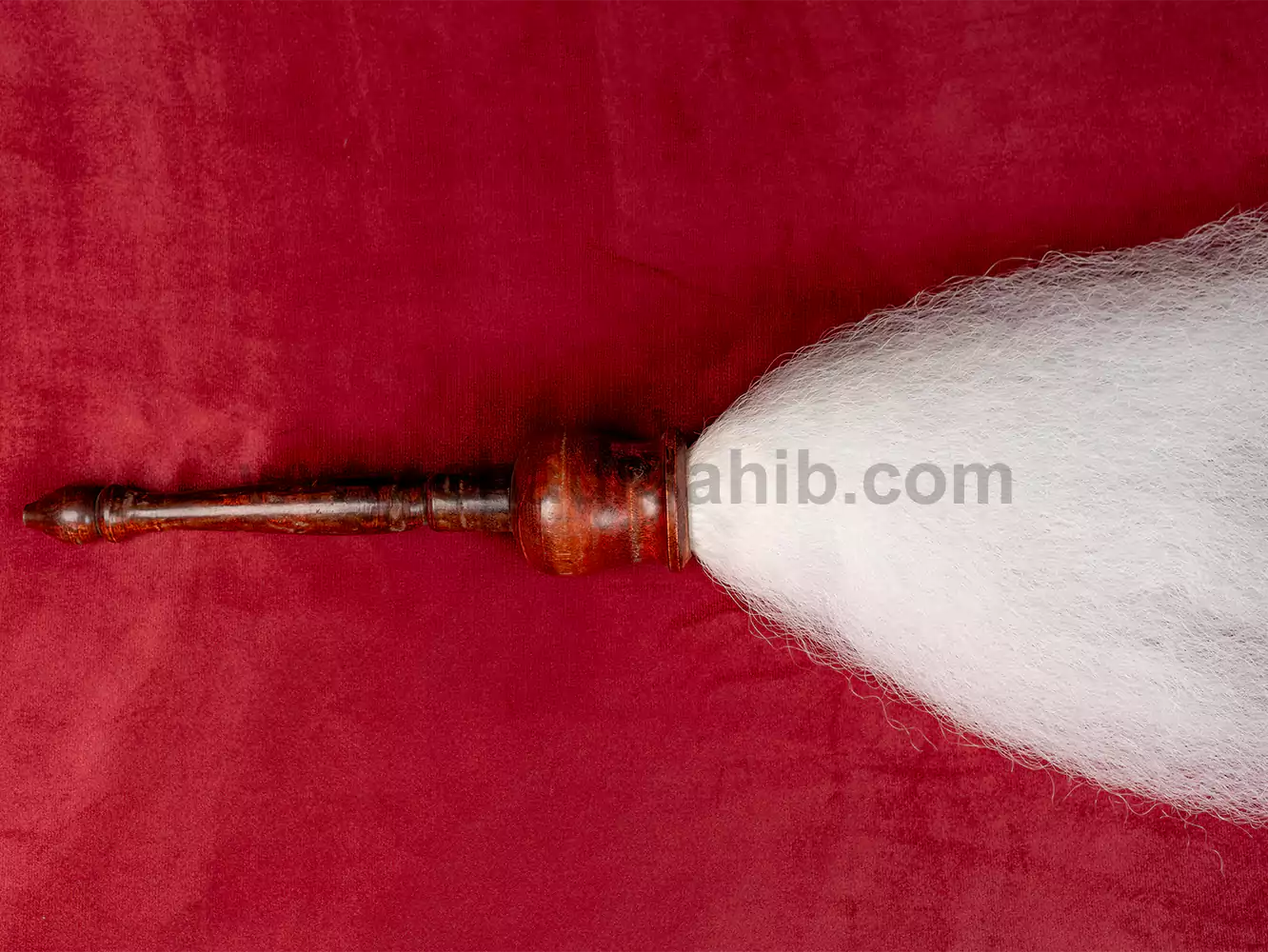Royal & Premium Wooden Handle Chaur Sahib With Nylon White Hair - Image 3