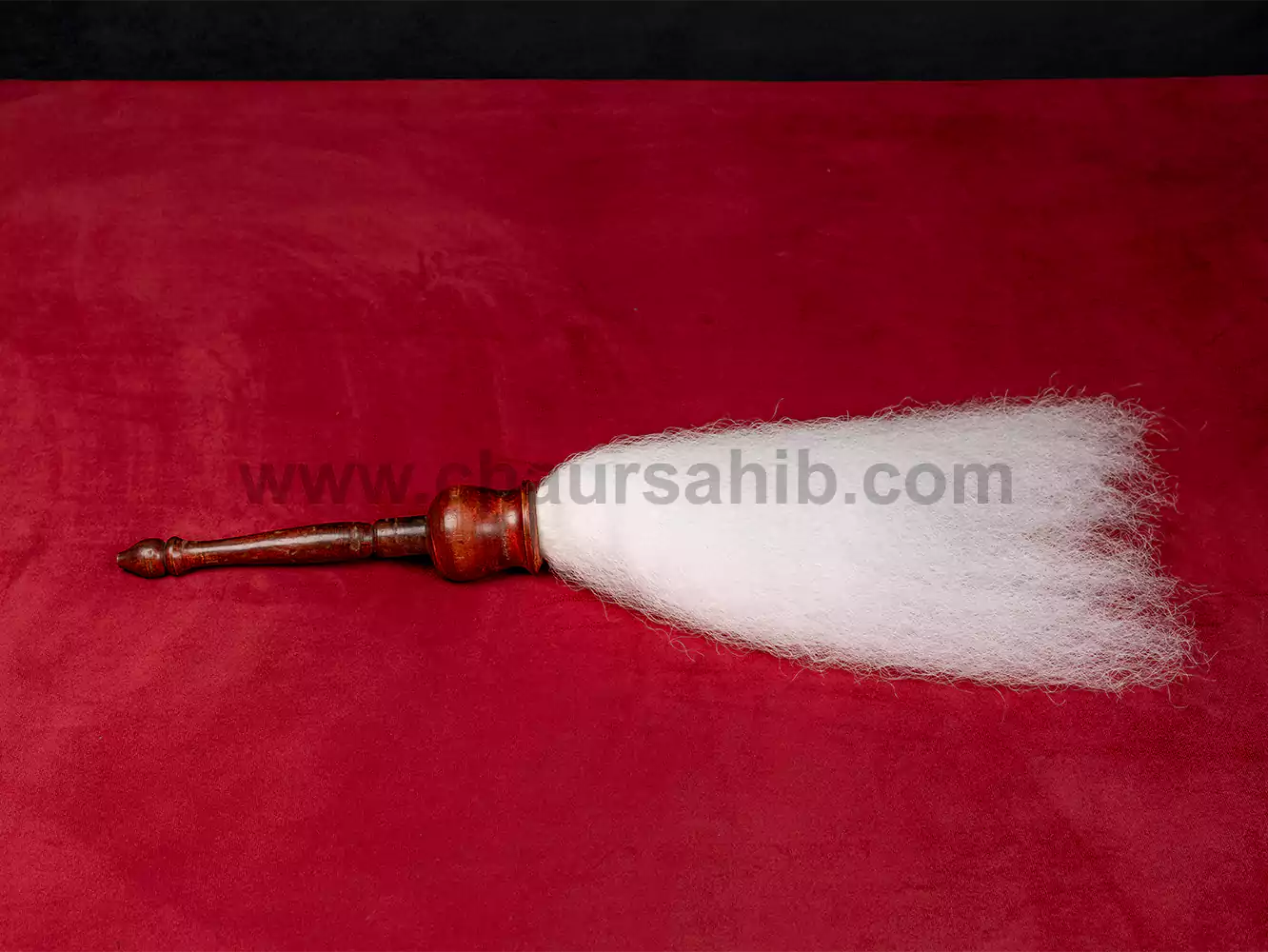 Royal & Premium Wooden Handle Chaur Sahib With Nylon White Hair - Image 4